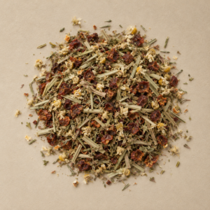 Citronnelle, camomille, cynorhodon, écorce d'orange et romarin en mélange